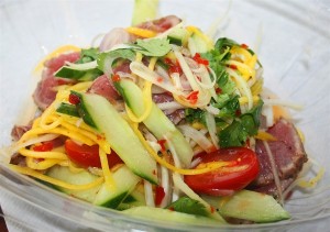 A pan Asian favourite. Thai Rare Beef Salad.
