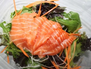 OM(e)G(a). Our sumptuous Salmon sashimi is just as delicious as it is healthy!
