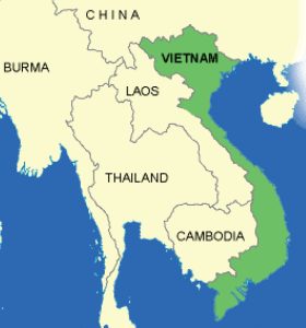 Vietnam situated in South East Asia