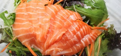 OM(e)G(a). Our sumptuous Salmon sashimi is just as delicious as it is healthy!